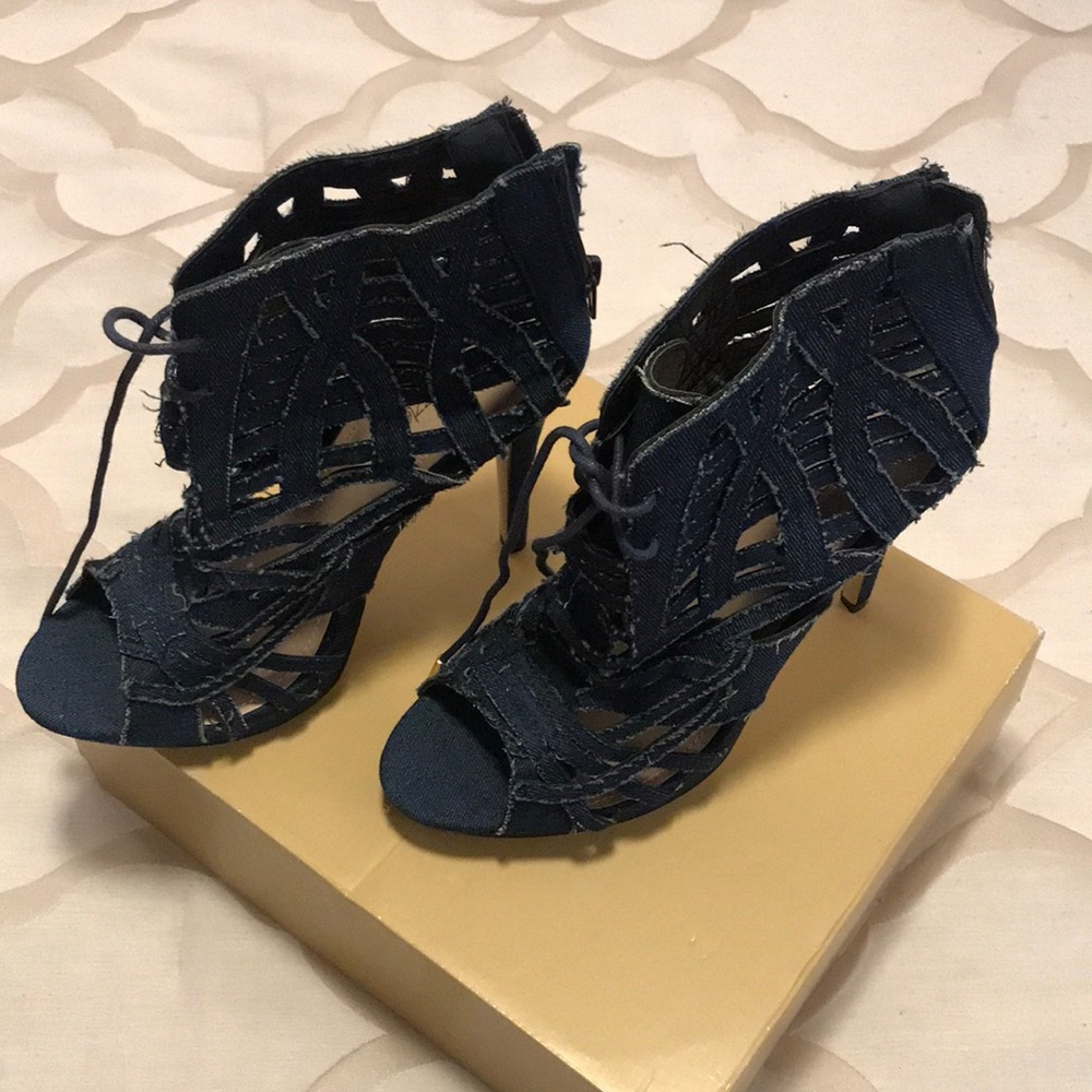 Blue Jean Lace Heel